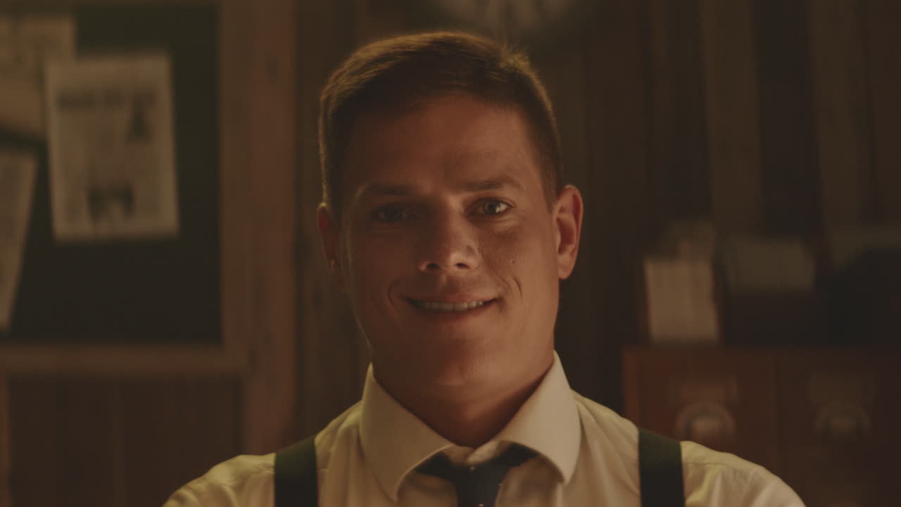 retrato de un hombre en estilo vintage