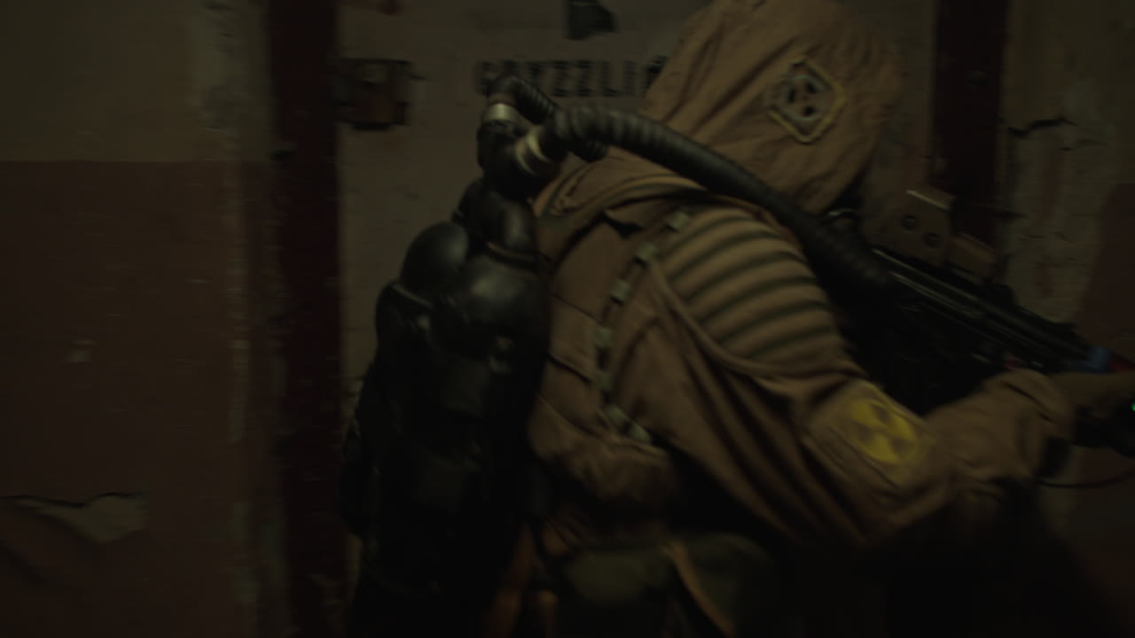 Military Operation in a Dark Building