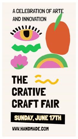 creative craft fair event poster