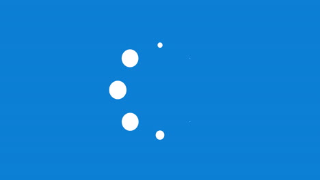 animación de círculos de carga de interfaz digital que parpadean sobre un fondo azul