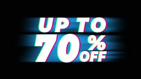 up to 70% off sale banner