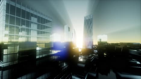 concept of london city at sunset