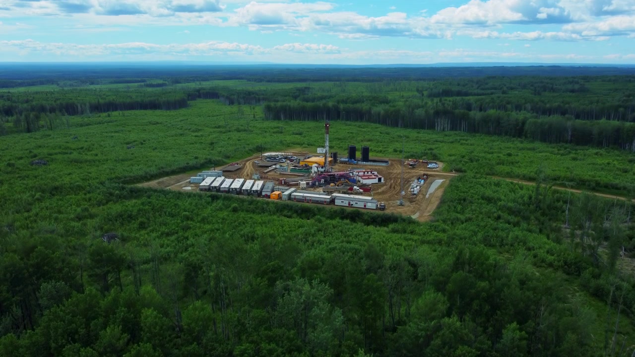 Remote Drilling Site in the Canadian Boreal Forest