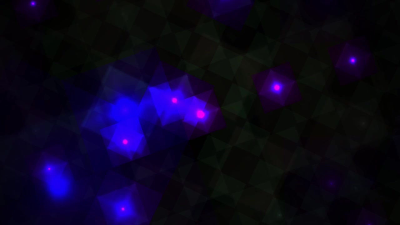 Sfondo astratto dinamico con quadrati blu e viola luminosi