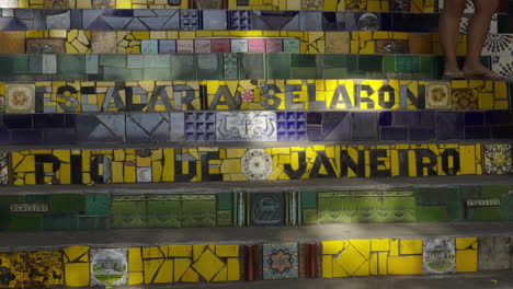 Tourists-walk-in-colorful-ceramics-stair-in-Rio-de-Janeiro