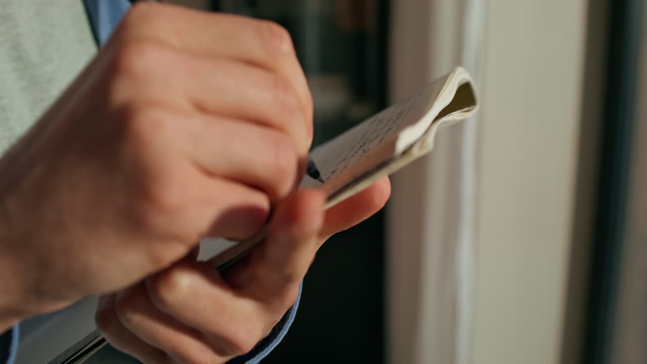 Person taking notes