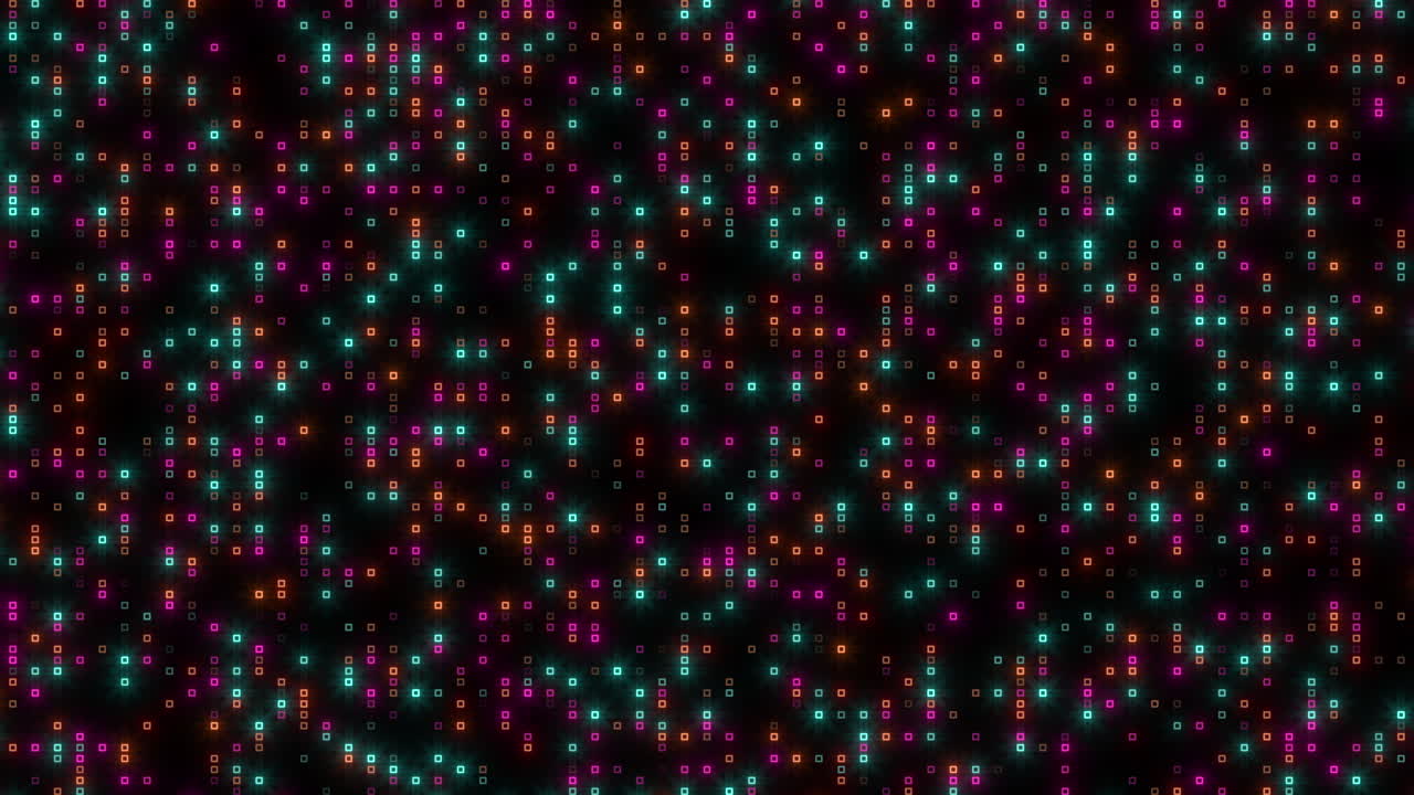 A colorful array of dots form a captivating grid pattern against a dark backdrop in this visually stimulating image