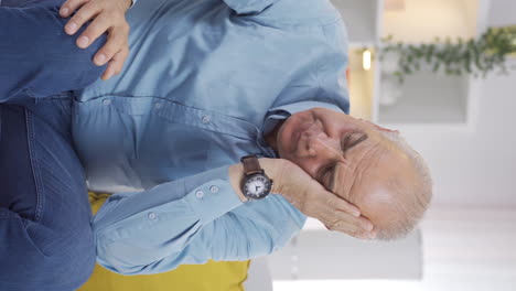 Vertical-video-of-Worried-And-Nervous-Old-man.