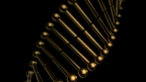 animación de bucle de hélice de cadena de cadena de adn de oro 4k