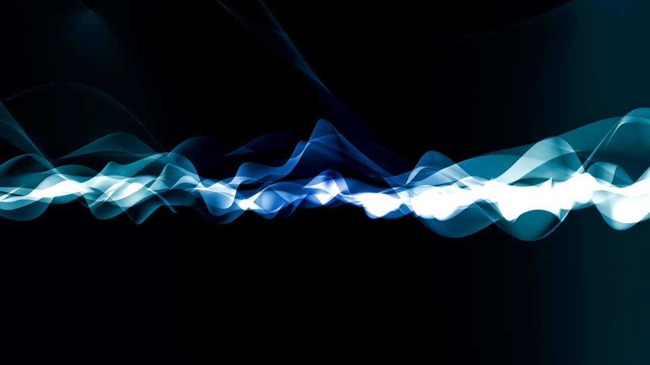 Abstract neon wave motion background blue