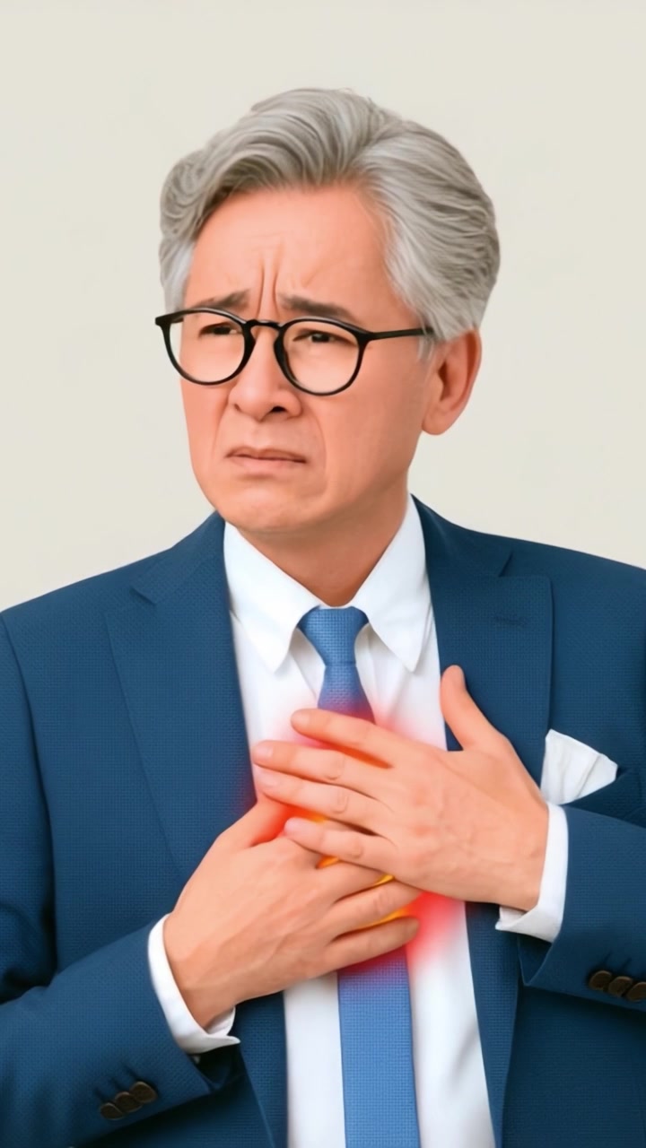 不安と不快感：心臓疾患を示唆する症状を経験し、心臓の痛みと心配に苦しむ中年男性