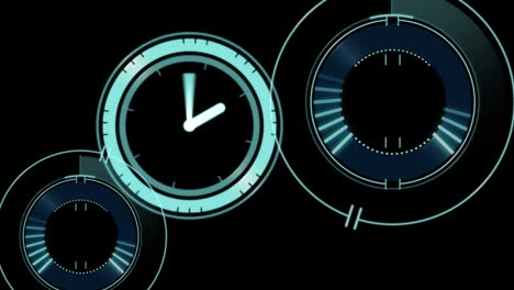 movimiento de reloj y procesamiento de datos