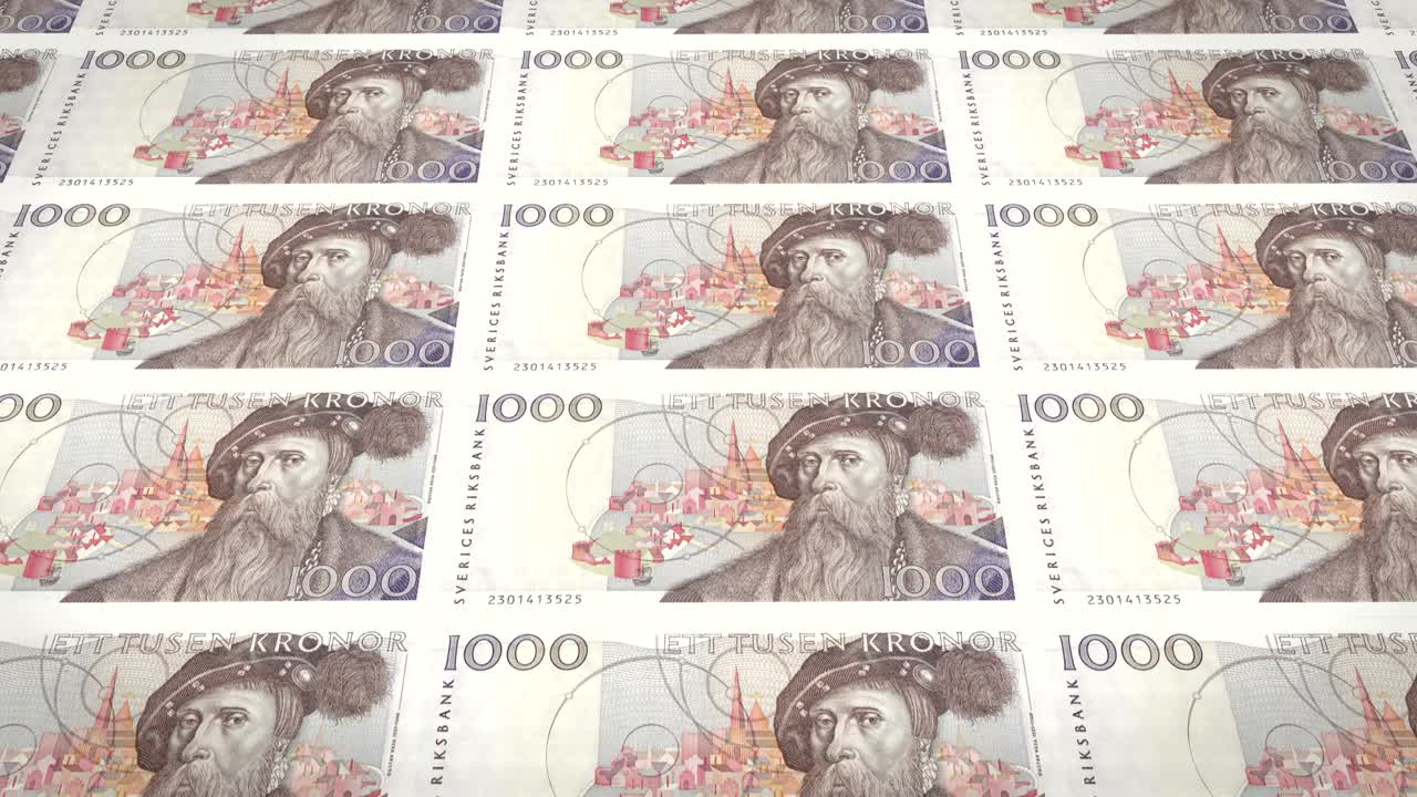 1000스웨덴 크로나 또는 스웨덴 크로나의 지폐, 루프