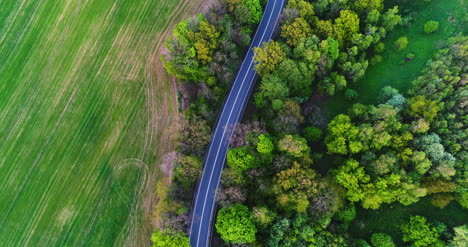 Car-Passing-Highway-Aerial-View-4