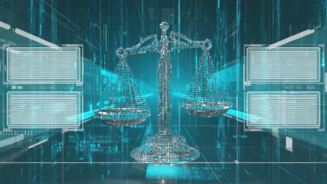 digital scales of justice in a futuristic cyber environment