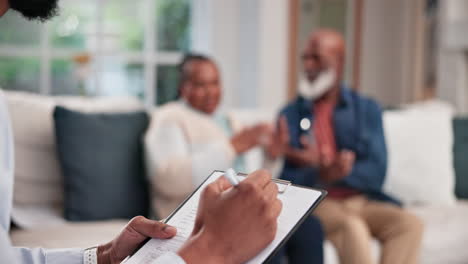 counselling, senior or angry couple argue