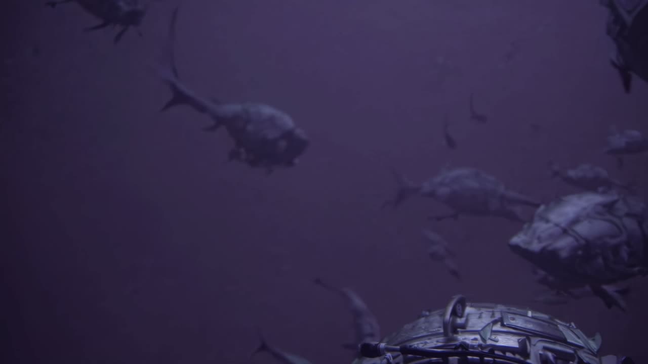 Alien Sharks in the Deep Sea