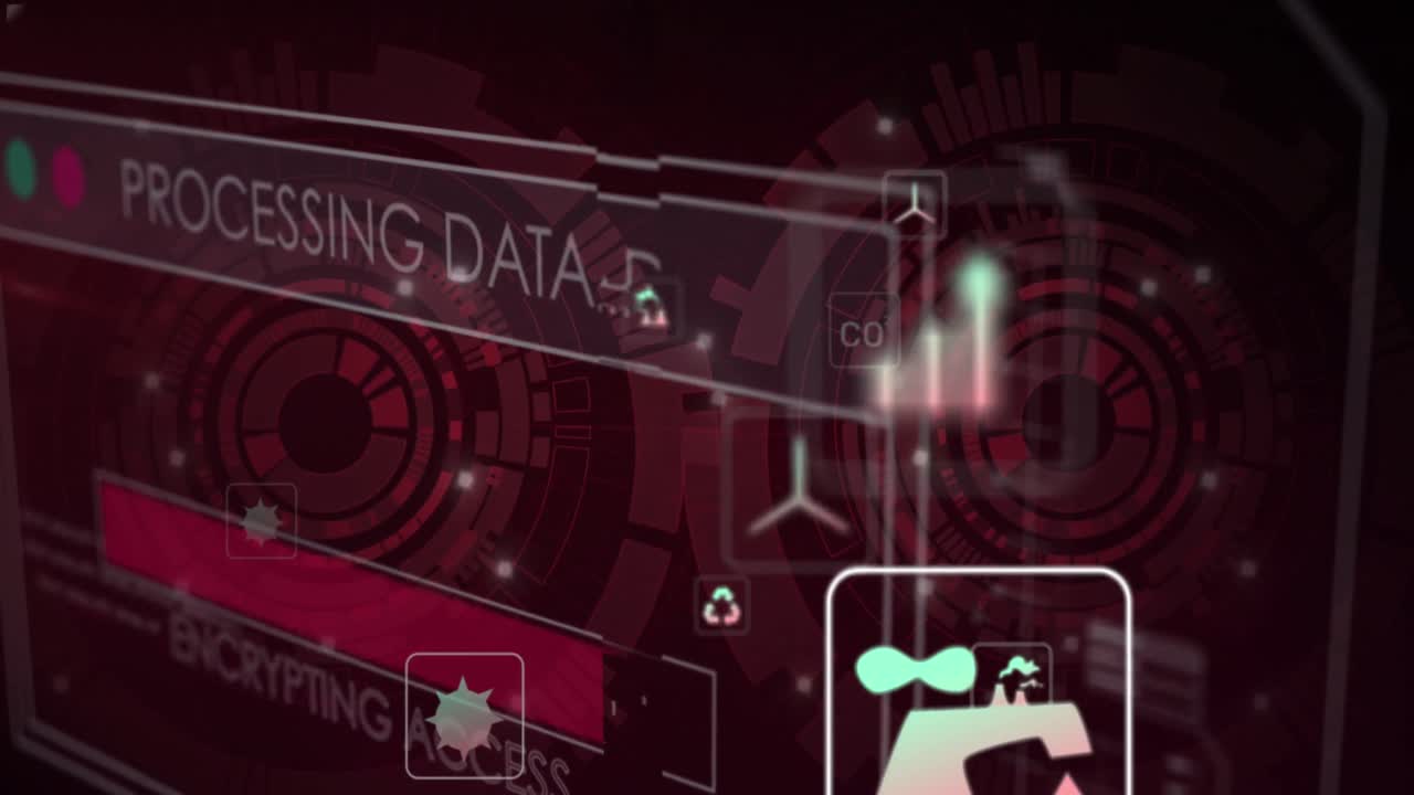 Animation of data processing over scope scanning