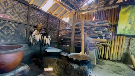 scene of traditional javanese kitchen