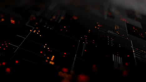 abstract high tech digital technology background made of particles and metallic plates.
