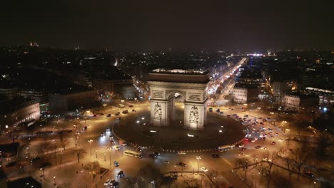 Triumphal-Arch-at-night,-Paris