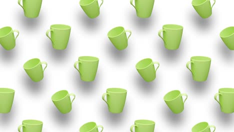 el fondo de animación de las tazas verdes de matt.