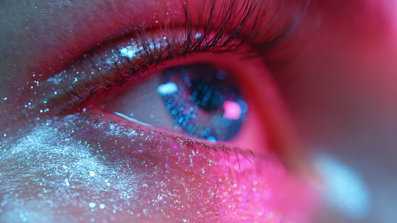 Close-up of an Eye with Glitter