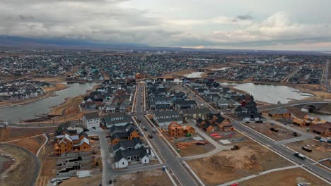 Beautiful-Aerial-Hyperlapse-from-The-Island-at-Daybreak-in-South-Jordan-Utah-Area