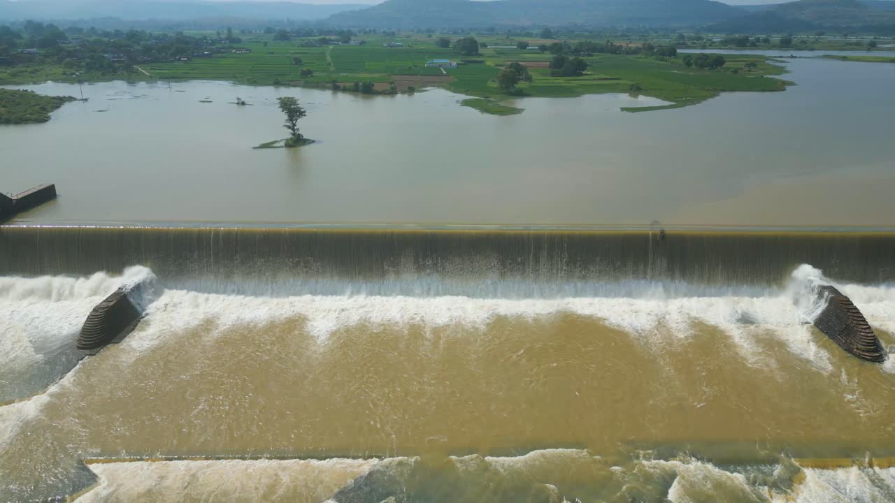 Waterfall Rajdari Devdari and Latif Shah Dam Aerial View