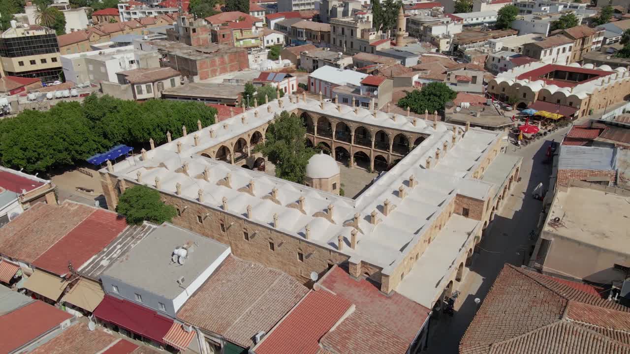 북 키프로스 니코시아 구시가지에 있는 에어리얼 그레이트 인 (büyük han) cervansarai