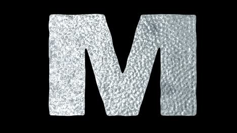 letter m - animated ice water letters concept