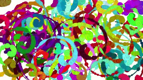 Animación-De-Pintura-Multicolor-Abstracta-De-Círculos-De-Espiro-Sobre-Fondo-Blanco