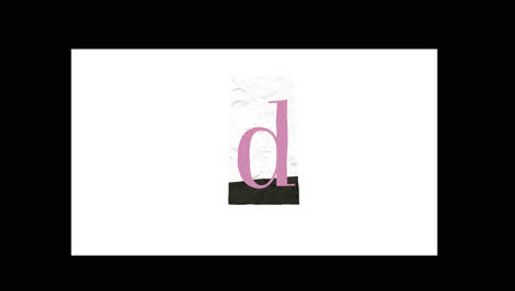 pink letter d on crumpled paper