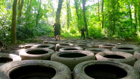 fit mens training over tyres obstacle course 4k