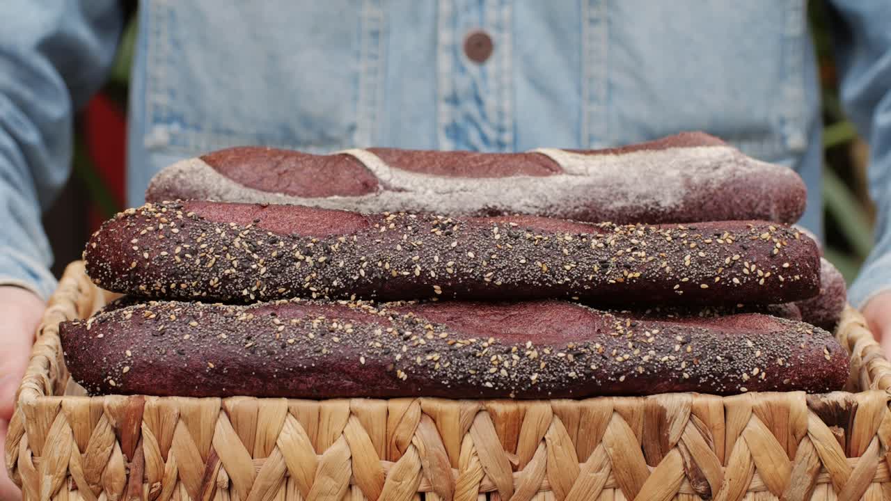 Fresh rye brown bread close-up. Artisan bread is making by skill bakers using natural and high-quality ingredients. Food with health and flavour benefits. Bakery shop and market