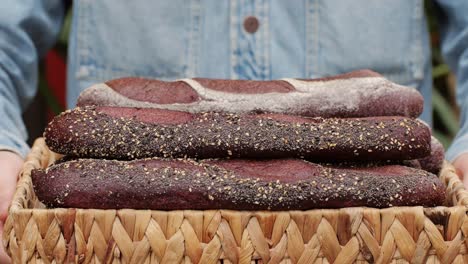 fresh rye brown bread close-up. artisan bread is making by skill bakers using natural and high-quality ingredients. food with health and flavour benefits. bakery shop and market