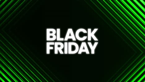black friday graphic element with sleek green neon lines