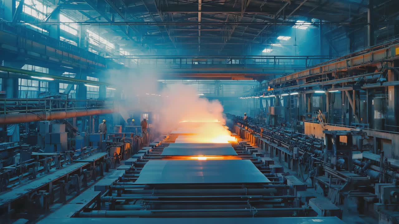 Línea de producción de la fábrica de acero