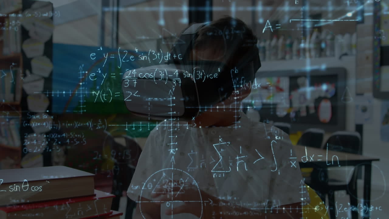 vr 헤드 ⁇ 을 사용하여 학교생을 대상으로 수학 수식의 애니메이션