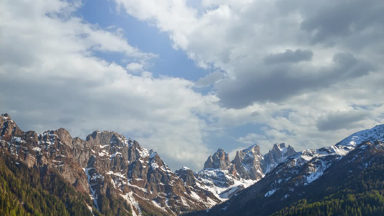 Italian Mountain Majesty: The Ever-Changing Splendor of the Dolomites - A Time-Lapse Ode to Nature's Rugged Elegance