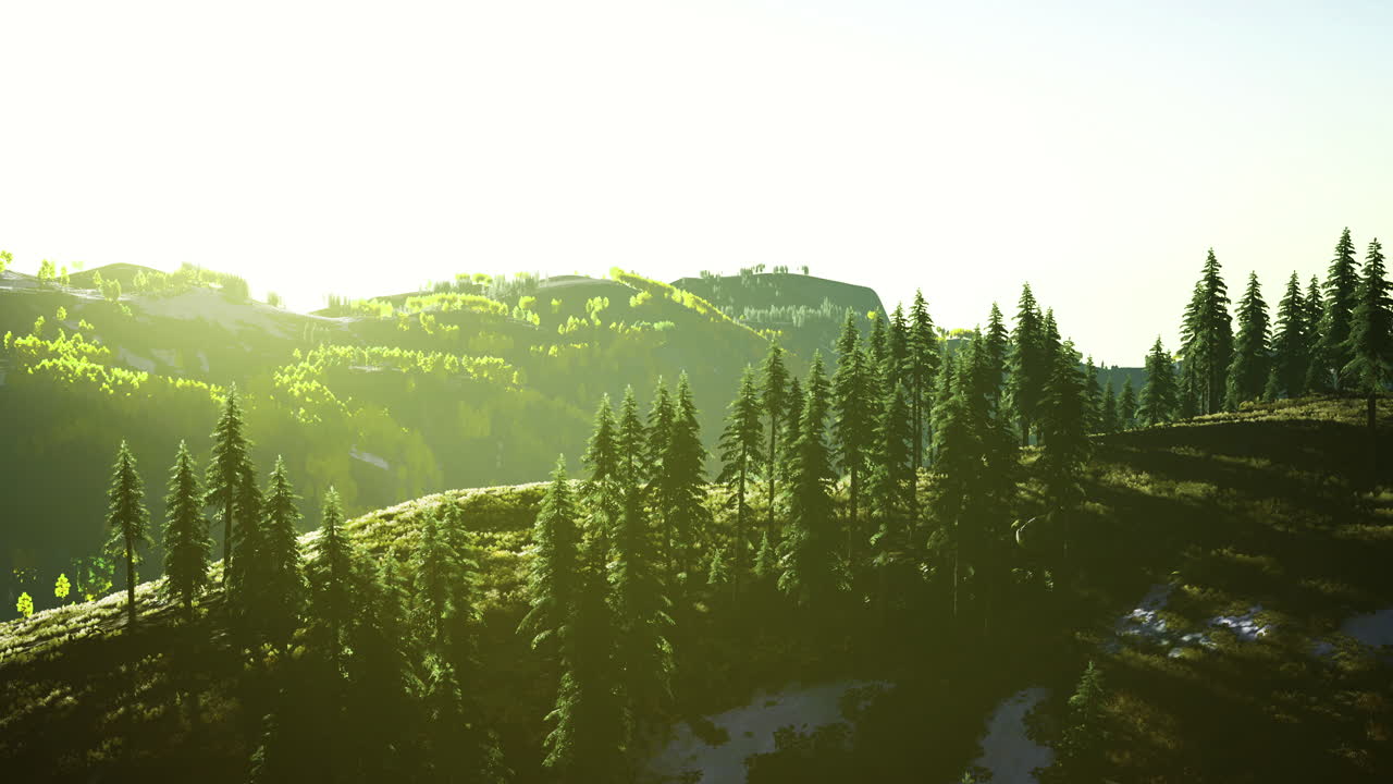 paisaje paisajístico de montaña con bosque