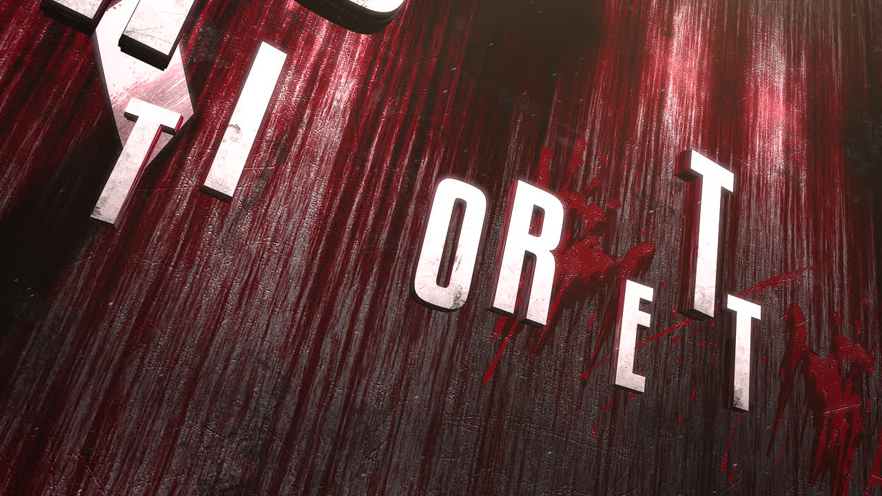 truco o trato en el fondo de terror con sangre oscura y cuchillo