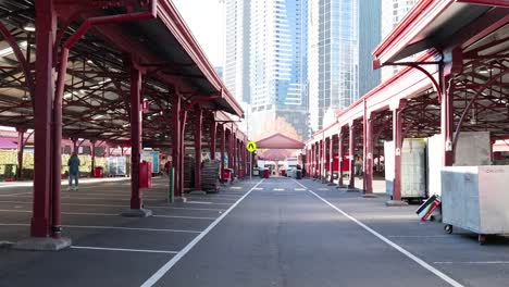 stalls being prepared at melbourne's iconic market