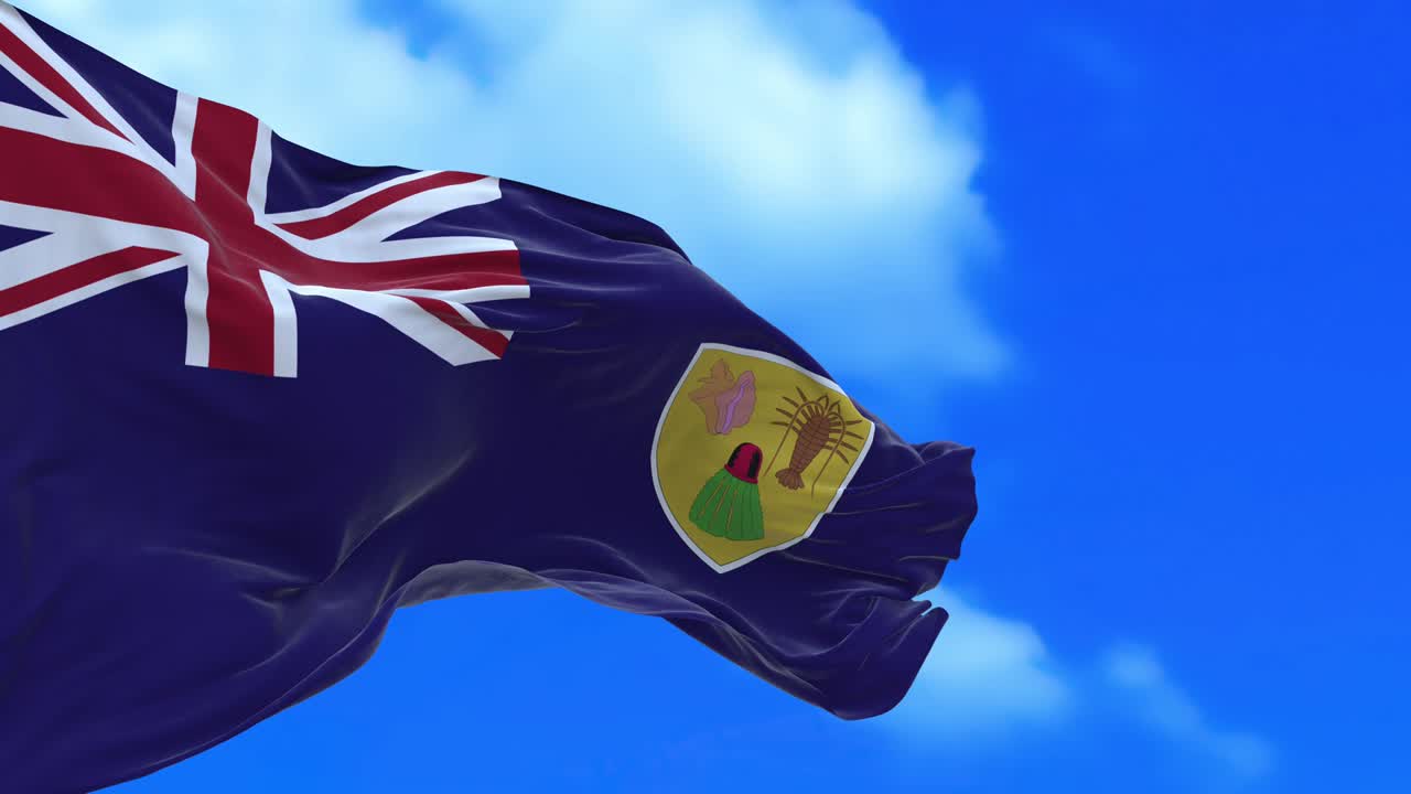 bucle sin costuras de la bandera de las islas turcas y caicos.
