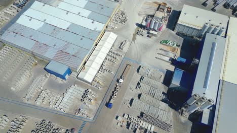 aerial view of goods warehouse