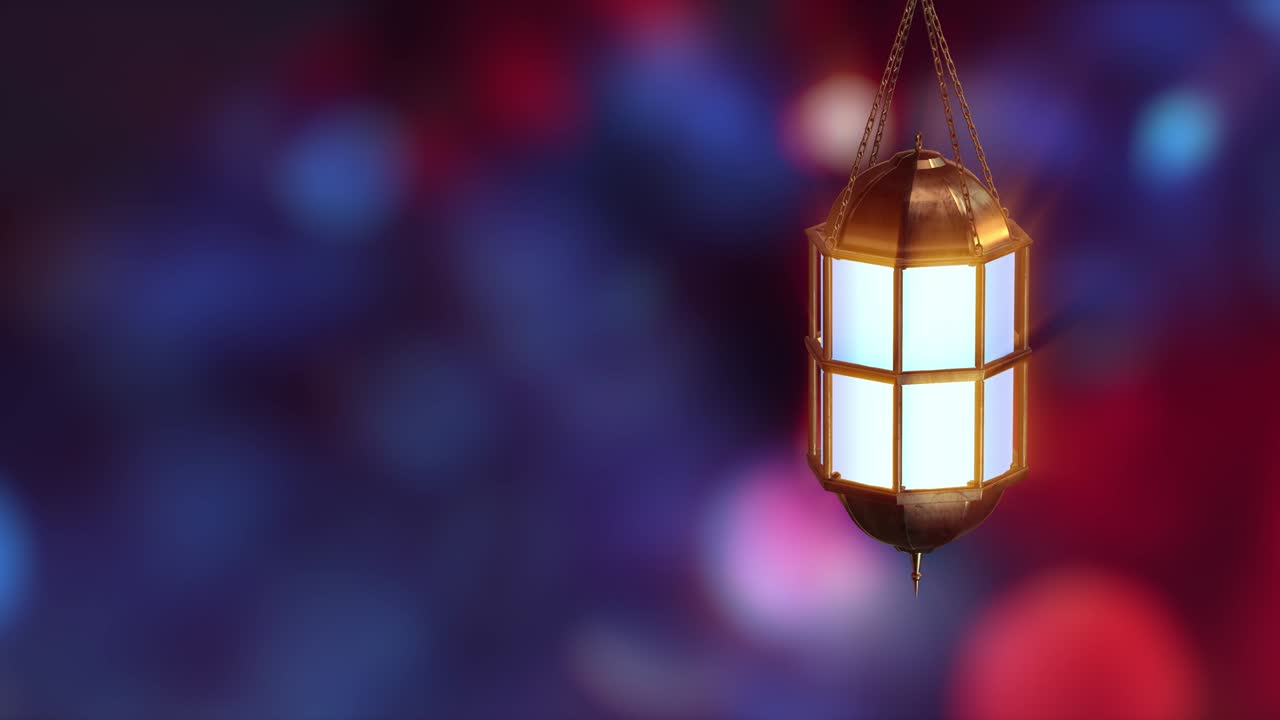 보케 배경으로 매달린 등불