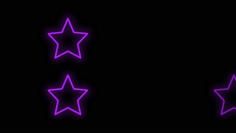 Stars-pattern-with-pulsing-neon-purple-light