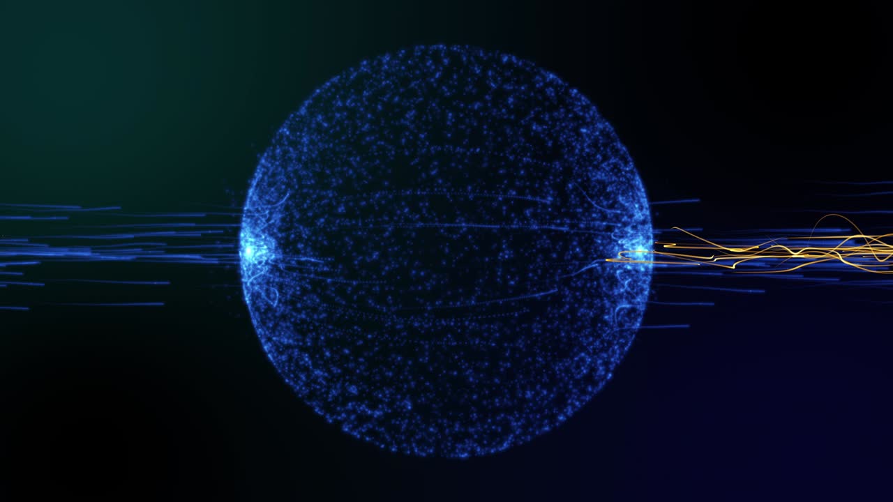 Digital technology galaxy light globe, future energy power technology