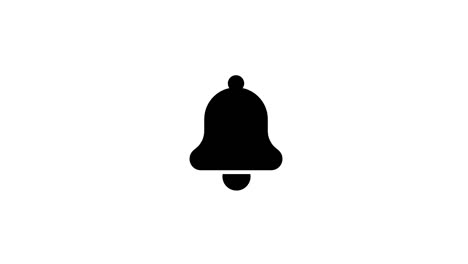 bell ringing symbol on white background. loop.