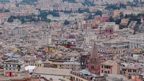 genoa cityscape with colorful buildings, historic architecture, and distant rolling hills